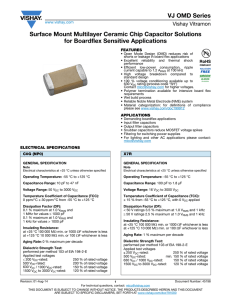 VJ OMD Series Surface Mount Multilayer Ceramic Chip