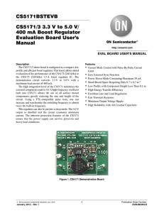 EVBUM2054 - CS5171/3 3.3 V to 5.0 V/400 mA Boost Regulator