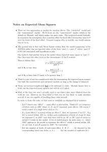Notes on Expected Mean Squares