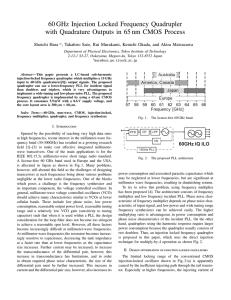 60GHz Injection Locked Frequency Quadrupler with Quadrature