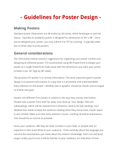 Guidelines for Poster Design
