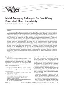 Model Averaging Techniques for Quantifying Conceptual