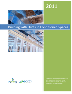 Building with Ducts in Conditioned Spaces