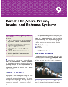 Camshafts, Valve Trains, Intake and Exhaust