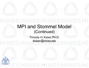 MPI and Stommel Model