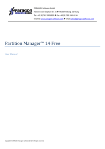Partition Manager™ 14 Free