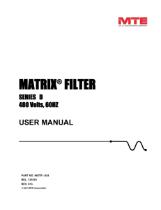 matrix® filter - MTE Corporation