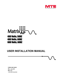 user installation manual