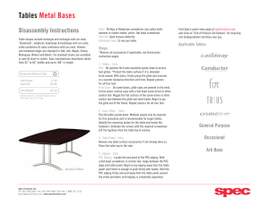 Tables Metal Bases