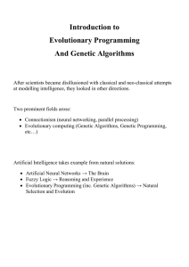 Introduction to Evolutionary Programming And Genetic Algorithms