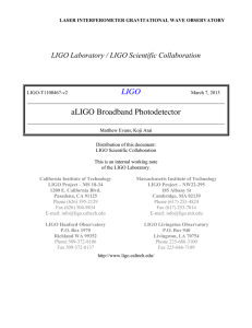 LIGO aLIGO Broadband Photodetector