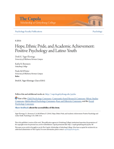 Hope, Ethnic Pride, and Academic Achievement