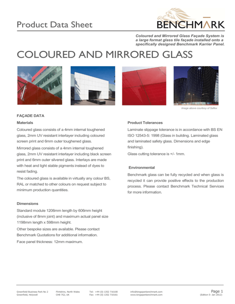 COLOURED AND MIRRORED GLASS