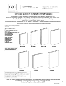 Mirrored Cabinet Installation Instructions