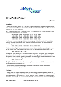 IPv6 Prefix Primer