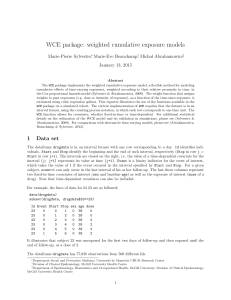 WCE package: weighted cumulative exposure models
