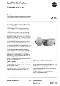 Data Sheet T 8379 EN Type 3770 Ex d/Ex i Field Barrier II 2G Ex d