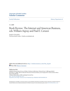 The Internet and American Business, eds. William Aspray and Paul