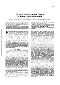 Cerebral Ischemic Attack Caused by Postprandial