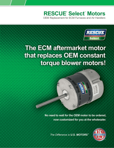 The ECM aftermarket motor that replaces OEM constant torque
