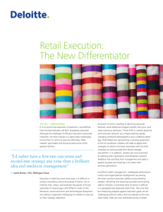 Retail Execution: The New Differentiator