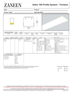 Idaho 100 Profile System - Trimless