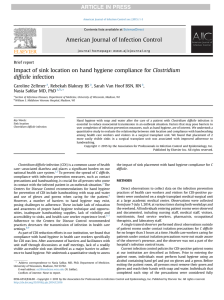 Impact of sink location on hand hygiene compliance for Clostridium