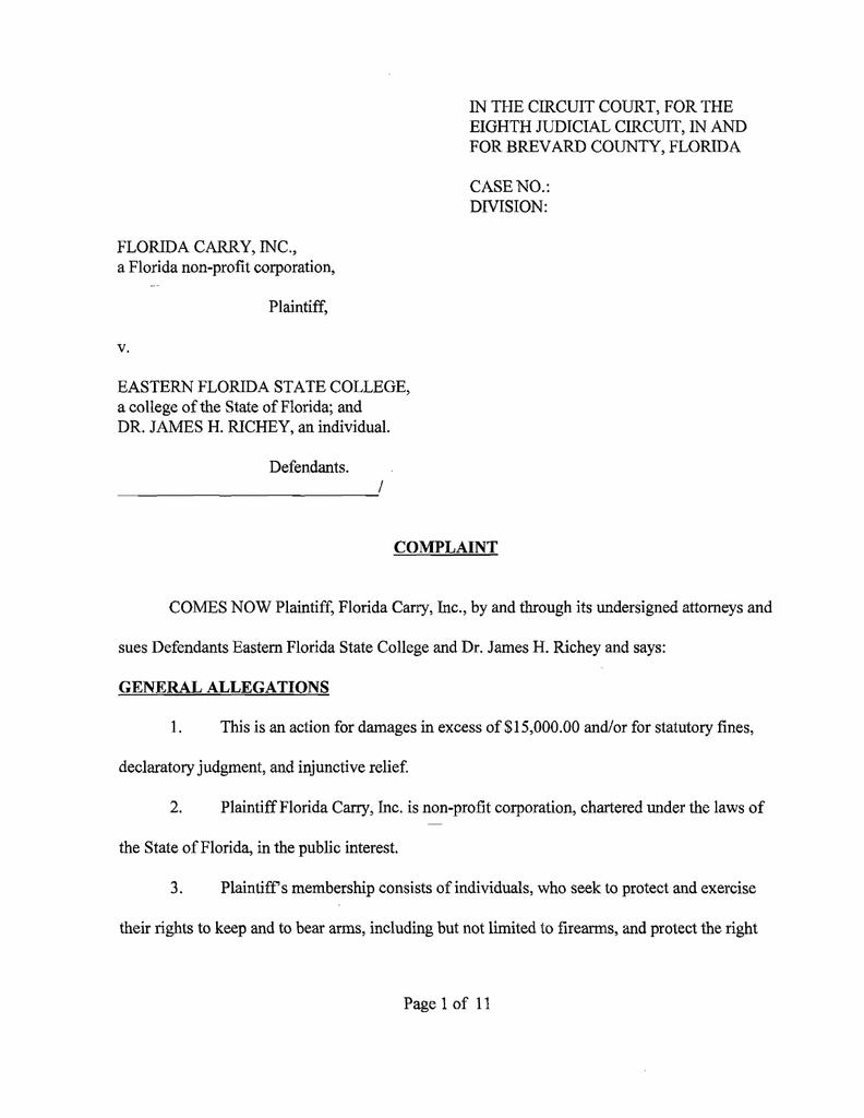 Plaintiffs Complaint