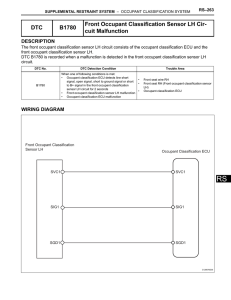 DTC B1780 Front Occupant Classification Sensor LH Cir