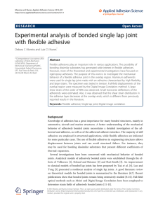 Experimental analysis of bonded single lap joint with flexible adhesive