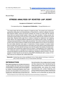 STRESS ANALYSIS OF RIVETED LAP JOINT