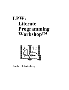 LPW: Literate Programming Workshop