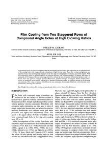 Film Cooling from Two Staggered Rows of Compound Angle Holes