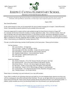 Contemporary Letter - Joseph J. Catena Elementary School