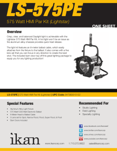 575 Watt HMI Par Kit (Lightstar)