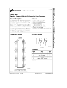 DS89C386 Twelve Channel CMOS Differential Line Receiver