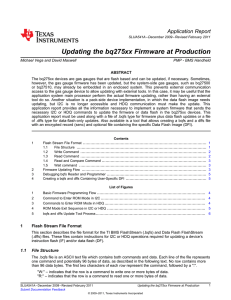 Updating bq275xx Firmware at Production (Rev