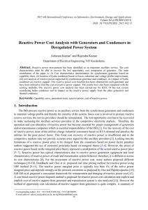 Reactive Power Cost Analysis with Generators and