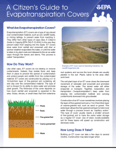 A Citizen`s Guide to Evapotranspiration Covers - CLU-IN