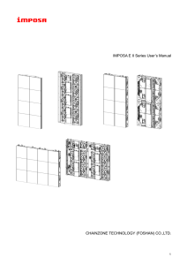 IMPOSA E II Series User`s Manual CHAINZONE TECHNOLOGY