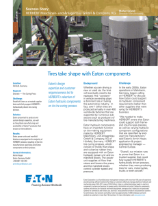 Tires take shape with Eaton components