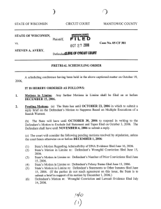Praintirt FT"ilHb - Steven Avery Trial Transcripts and Documents