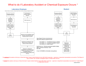 What to do if Laboratory Accident or Chemical Exposure Occurs *