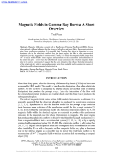 Magnetic Fields in Gamma-Ray Bursts: A Short Overview