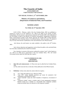 gas cylinders rules, 19811 - Department Of Industrial Policy