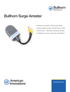 Bullhorn Surge Arrester Data Sheet