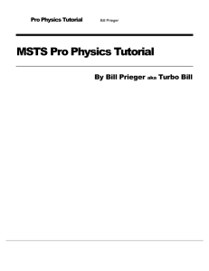 MSTS Pro Physics Tutorial