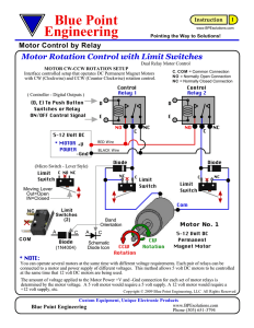 Motor Control by Relay Motor Rotation Control with Limit Switches