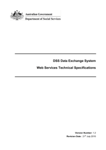 DSS Data Exchange System Web Services Technical Specifications