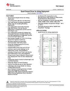 Quad-Channel Driver for Airbag Deployment